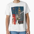 London Christmas Night Cityscape Art by Wall-Art-Sketch