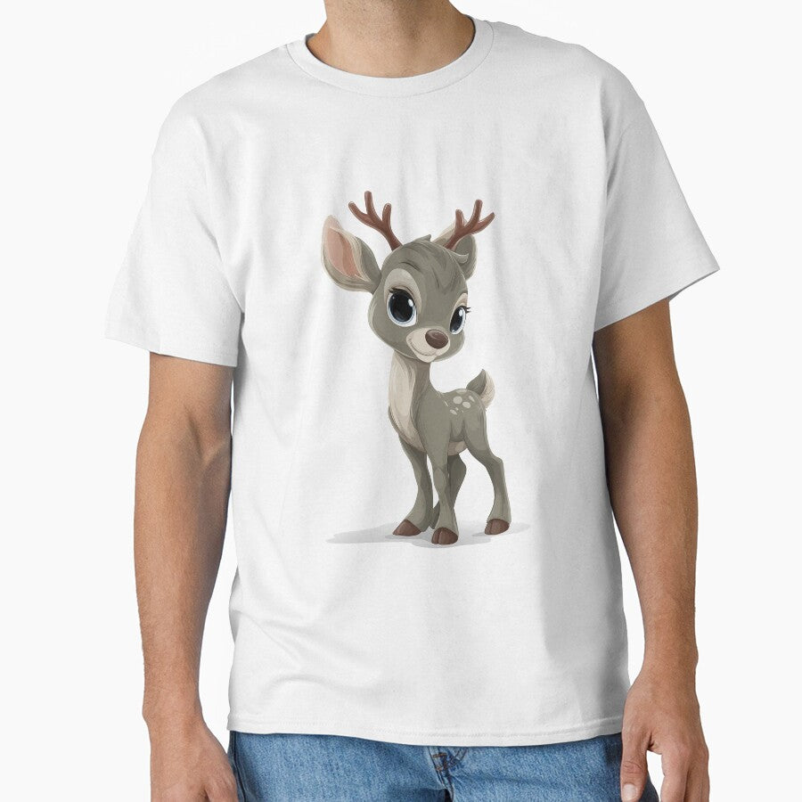 Cute Christmas Reindeer Baby – Adorable Cartoon Art by Kids Art 4U