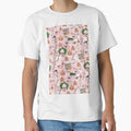 Watercolor Pink Christmas Pattern by ozcushionstoo