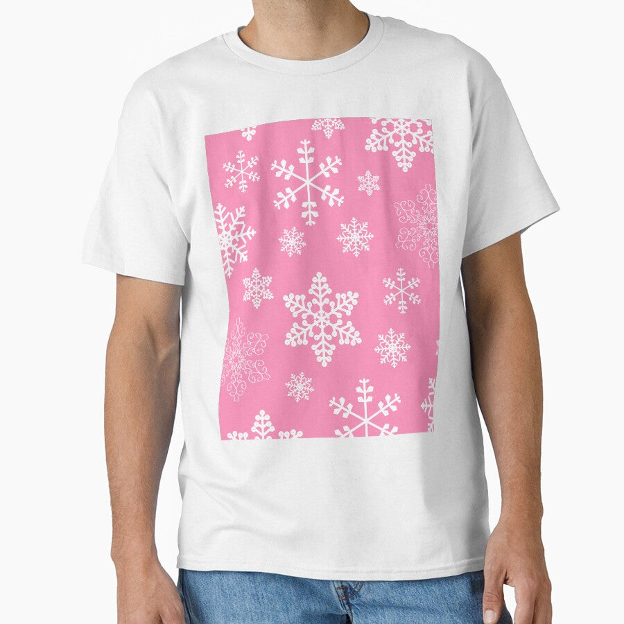 pink christmas snowflakes icy by Gossip Rag