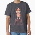Cute Christmas reindeer wishing Merry Christmas by Brightful Creations