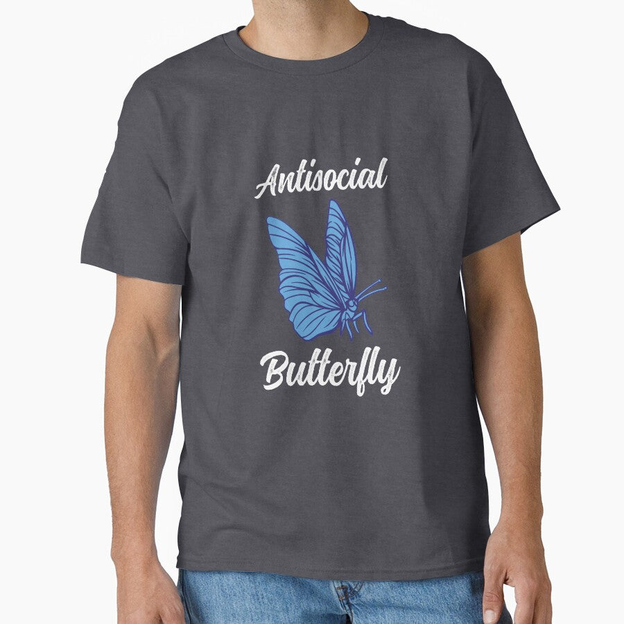 Antisocial Butterfly Funny Introvert by 74ninetees
