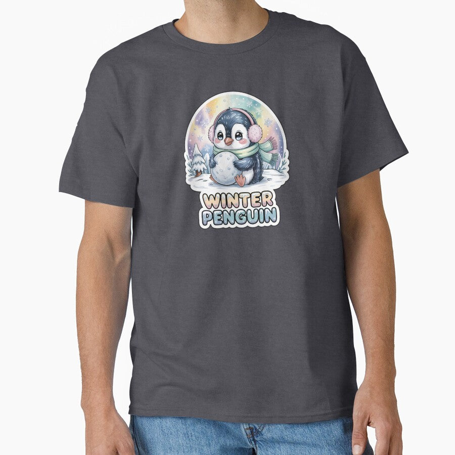 Winter Penguin Cute Snowball Sticker – Kawaii Chibi Penguin Winter Wonderland Art by Nuist25