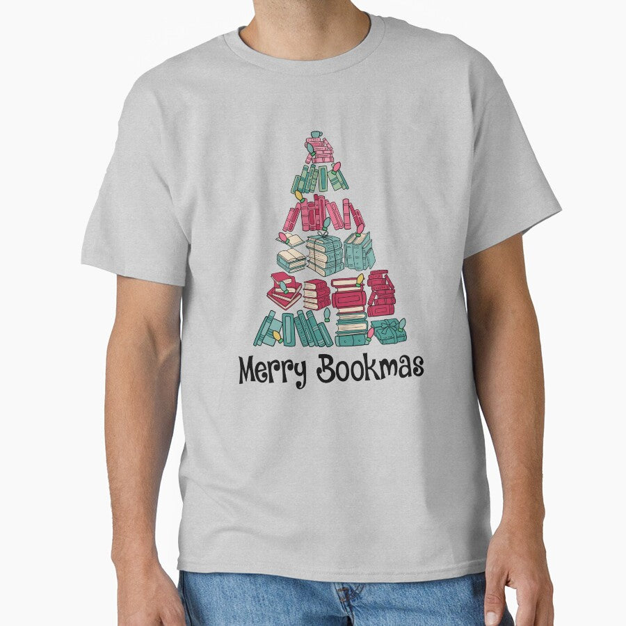 Merry Bookmas Christmas Reader Book Lover by ArtMeetsPizza