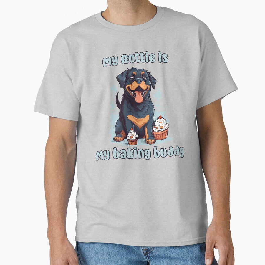 Rottweiler Baking Buddy - A Cute Design for Bakers and Dog Lovers by brindled