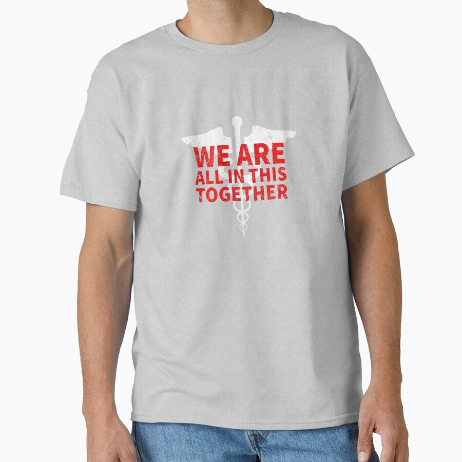 We are all in this together RN Registered Nurse EMS Paramedic COVID 19 DISTRESSED VERSION by Dan Brady