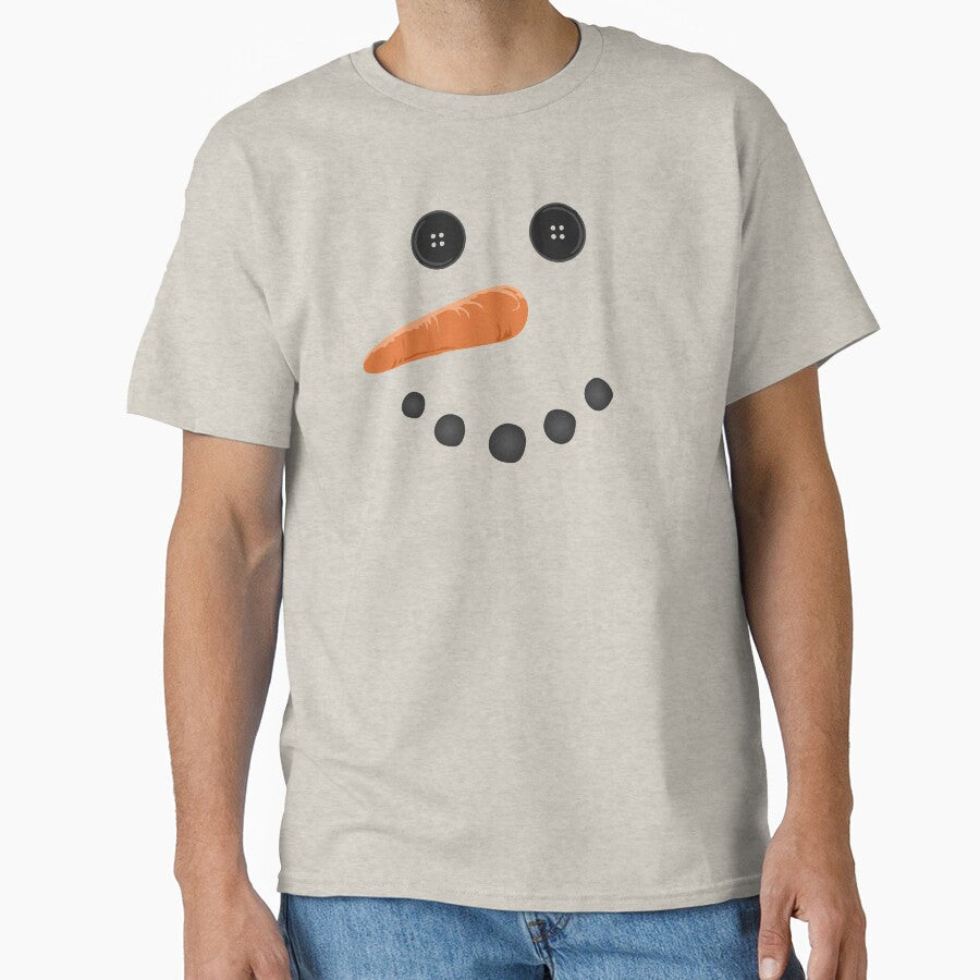 1980s Kawaii Happy Holiday carrot nose button eyes Cute Snowman by LEILA ART SPACE