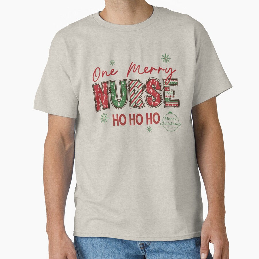 One Merry Nurse Ho Ho Ho | Nurse Design with Snowflakes by a1qualityd