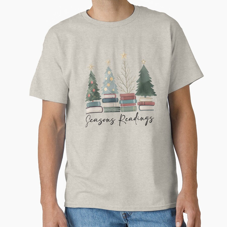 Bookish Christmas Sweatshirt: Seasons Readings - Book Lover Gift by jatoso