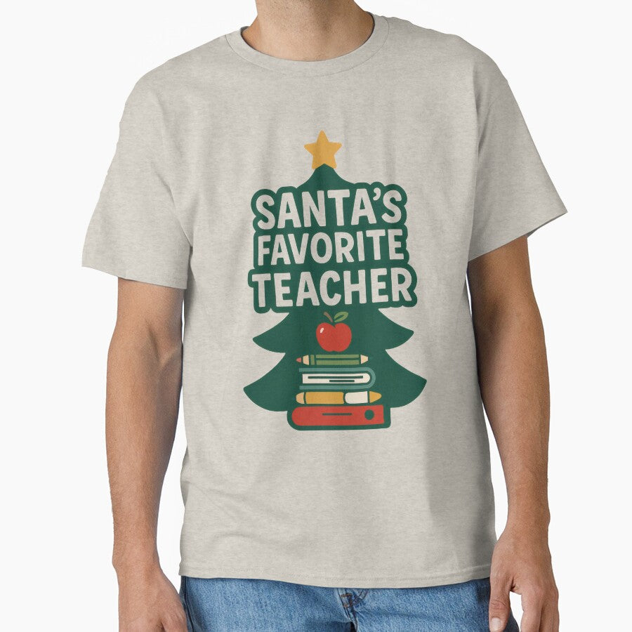 Santa’s Favorite Teacher – Cute Christmas Gift for Teachers by Ombrya