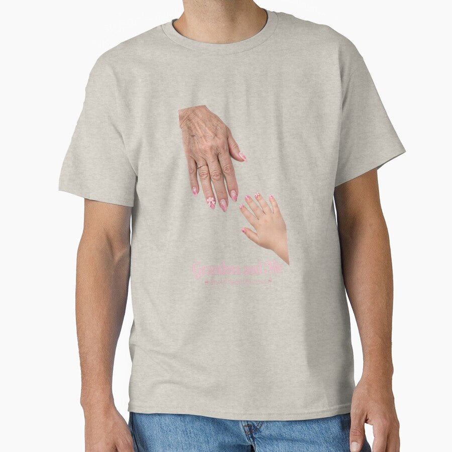 Grandma and Me Pink Bow Nails Art Print by HoMya