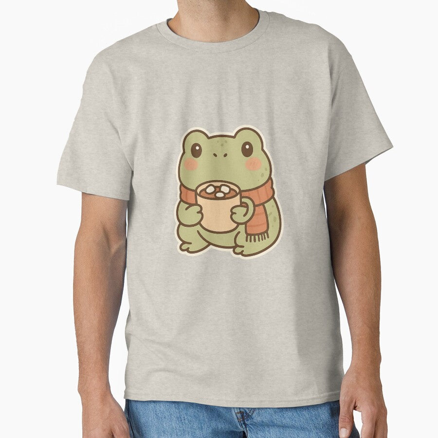 Cozy Christmas Frog with Hot Cocoa by Bratak