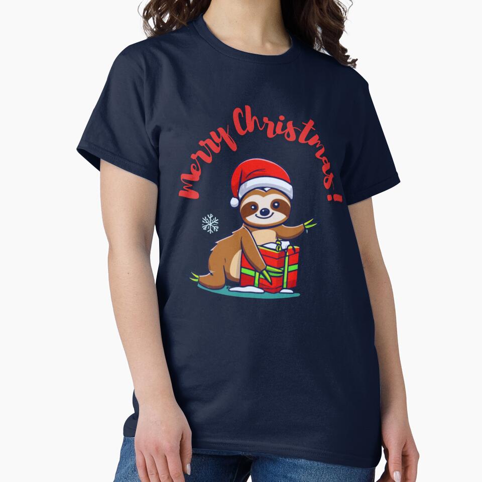 Christmas Cute Cartoon Sloth by Elisabeth840