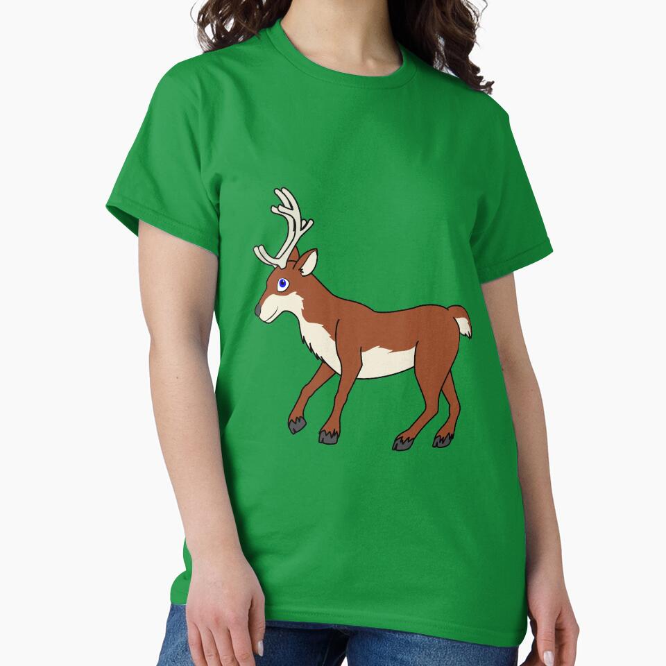 Red Reindeer with Antlers by Grifynne