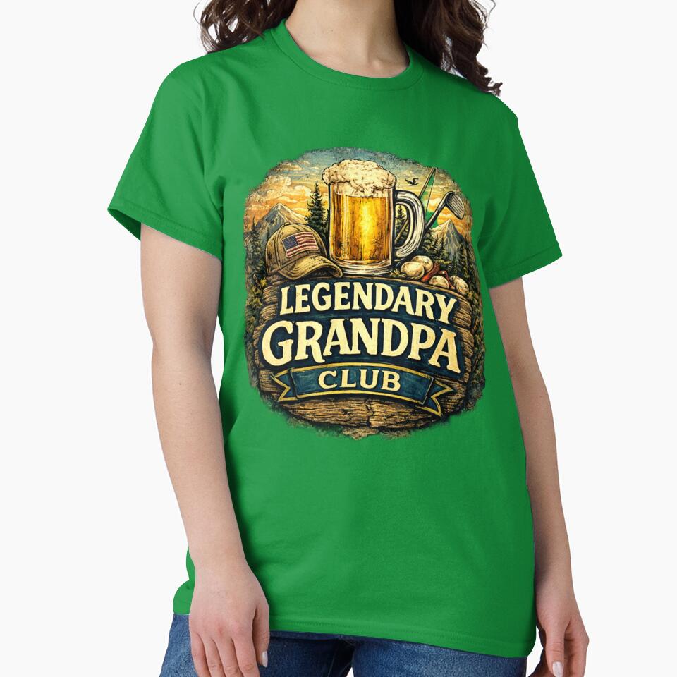 Legendary Grandpa Shirt – Best Grandpa Ever Gift, Funny Cool Granddad Tee, Father’s Day Grandpa Shirt by TKOprintdesigns