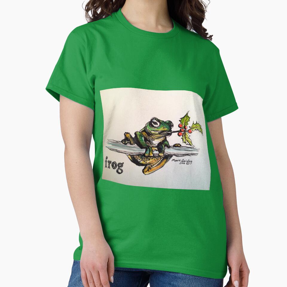 Christmas frog. Elizabeth Moore Golding© by Elizabeth Moore Golding