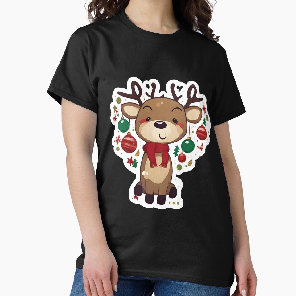 Christmas Cute Reindeer by AYBOSHOP