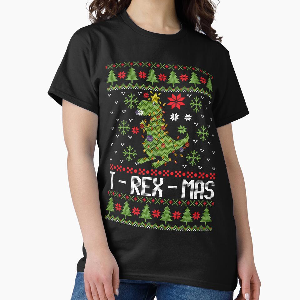 Marry Christmas Dinosaur Ugly Sweater by netdota