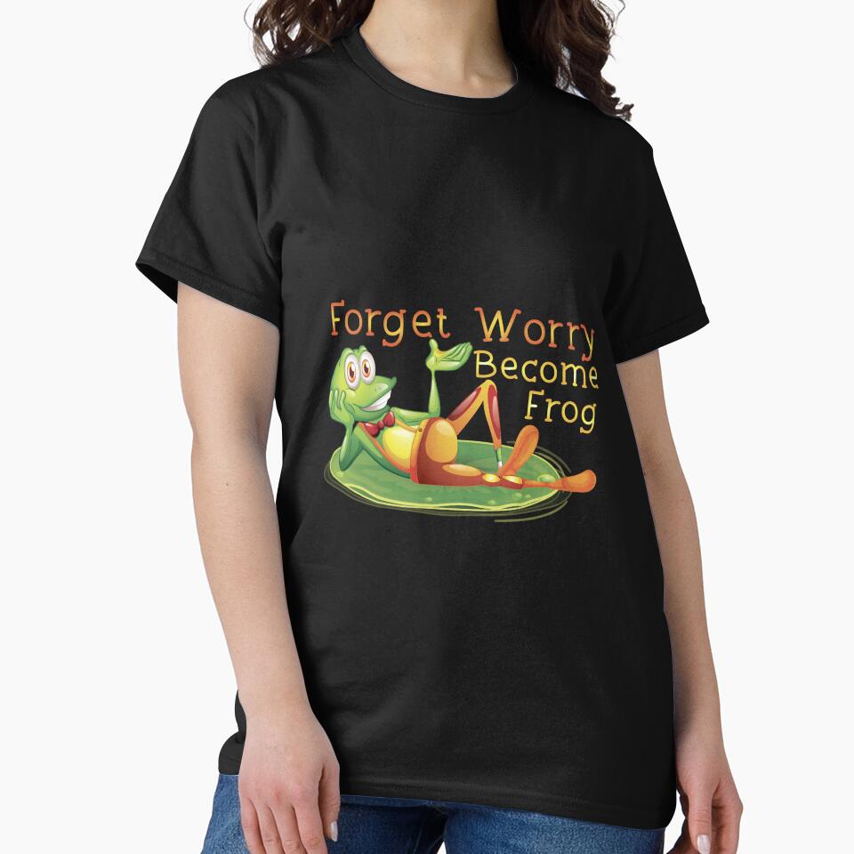 "Forget Worry Become Frog_Funny Frog Fover_Frog Fatcher Gift" by adarth