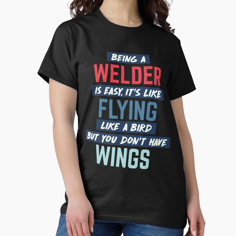 Being welder is easy. humorous quote. retro by bumperapparels