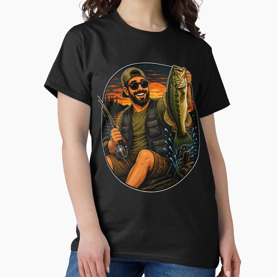 Funny Fishing Dad Big Fish Angler Fisherman Fishing Adventure by Tbenghali