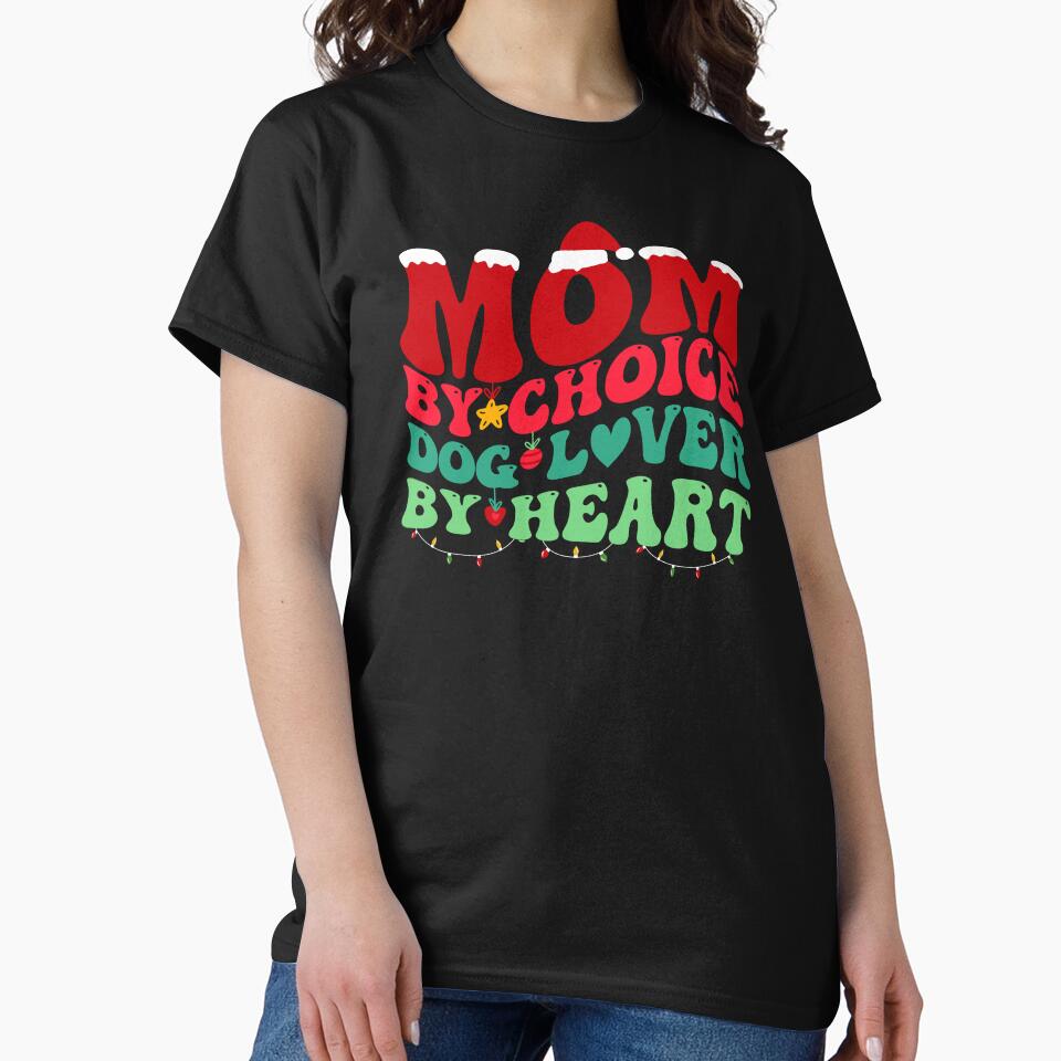 Christmas Dog Lover Xmas Dog Mom Holiday Groovy by aymanehammi
