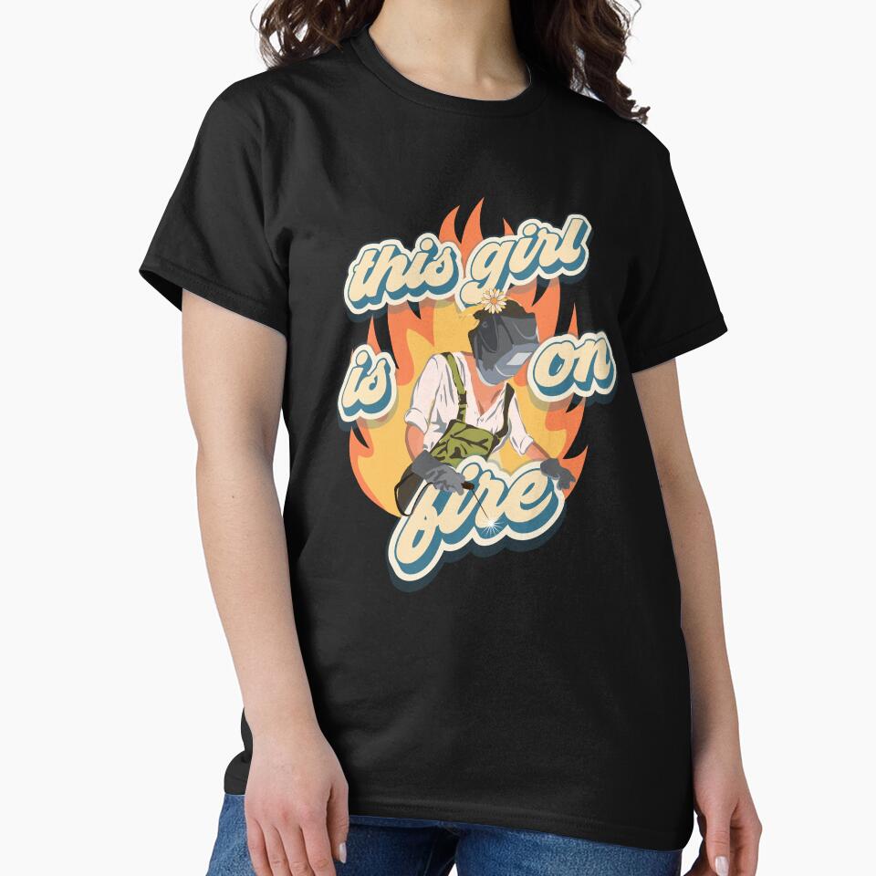 This girl is on fire welder woman groovy gift by HomeCoquette