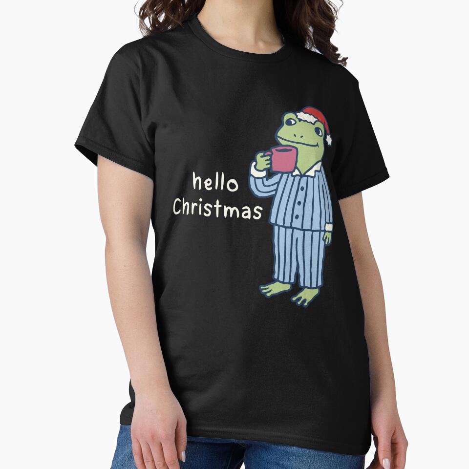 Cozy Frog Hello Christmas Pajamas by Steele-Art