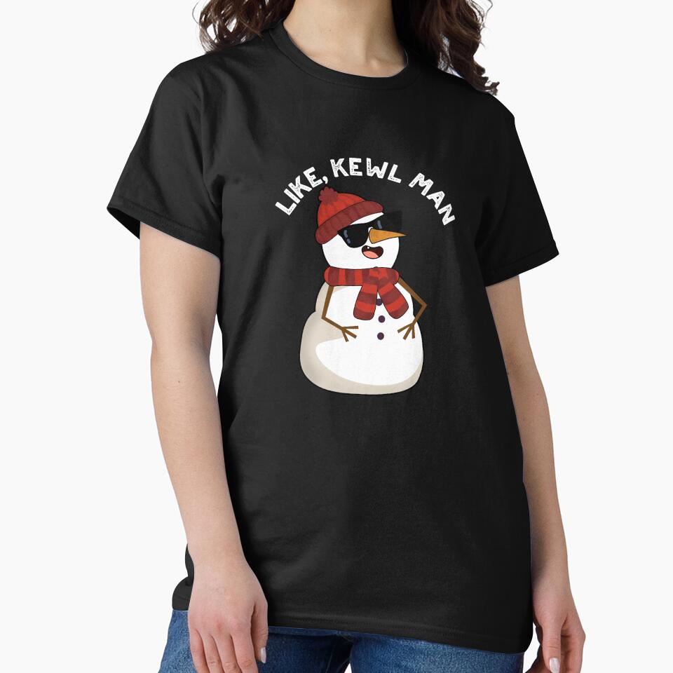 Like Kewl Man Funny Snowman Puns (Dark BG) by punnybone