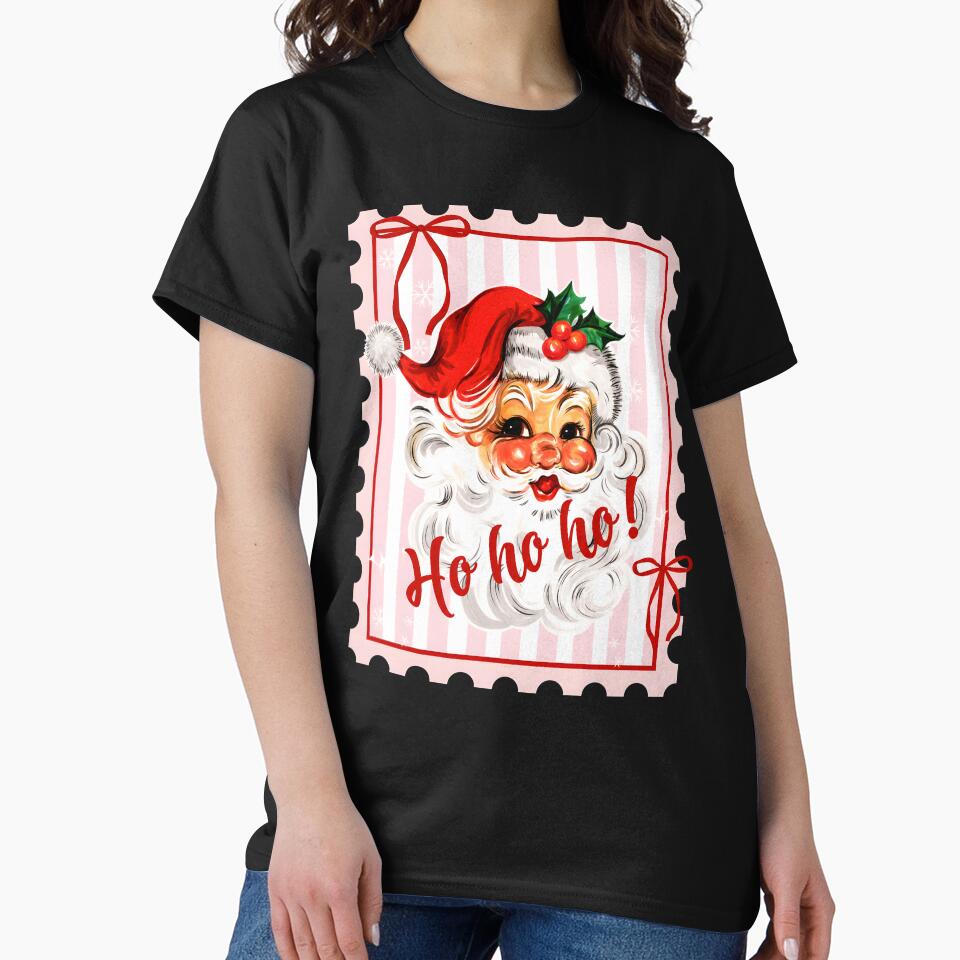 Ho Ho Ho Santa Christmas Stamp by chizuneart
