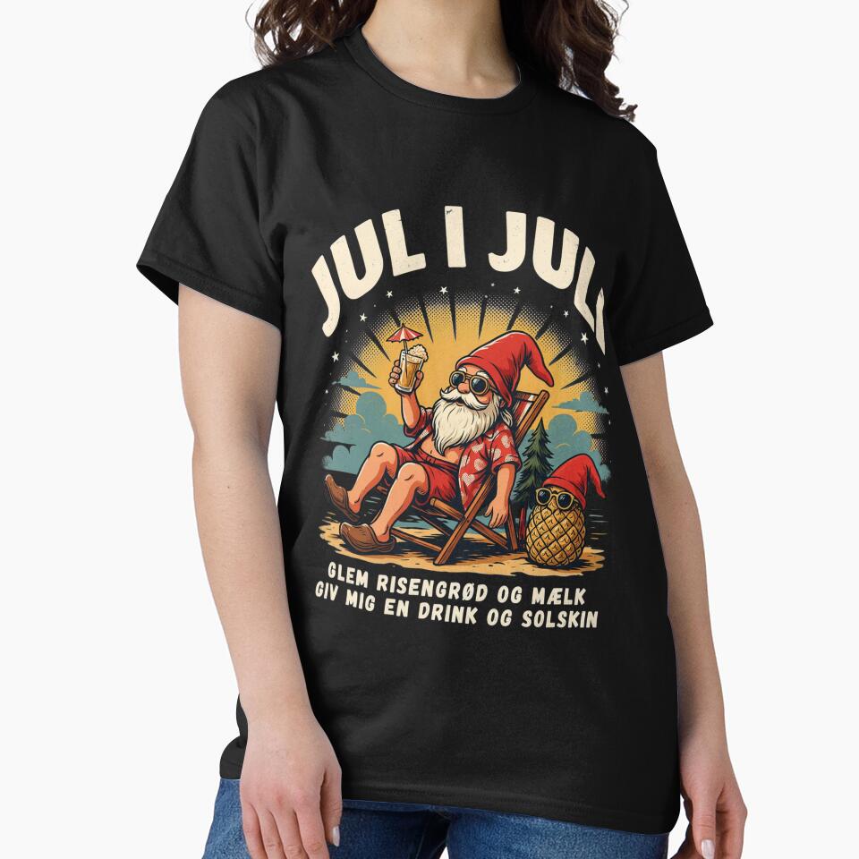Jul I Juli – Danish Christmas Nisse Julemanden Funny Summer Shirt Denmark Christmas Gift V4 by DarylWelsh2024