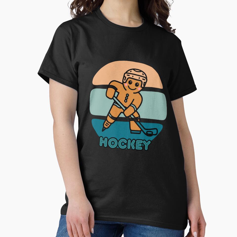 Gingerbread man plays hokckey ,   Christmas Hockey Funny Gingerbread, Santa's favorite player by KolorellaS