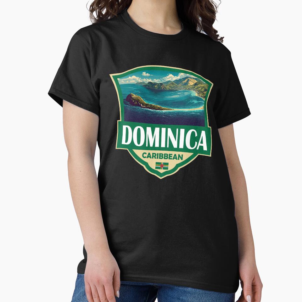 Dominica Illustration Retro Badge by KrisSidDesigns