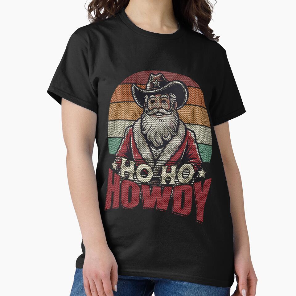 Christmas Western Santa Ho Ho Howdy by LuminOrb