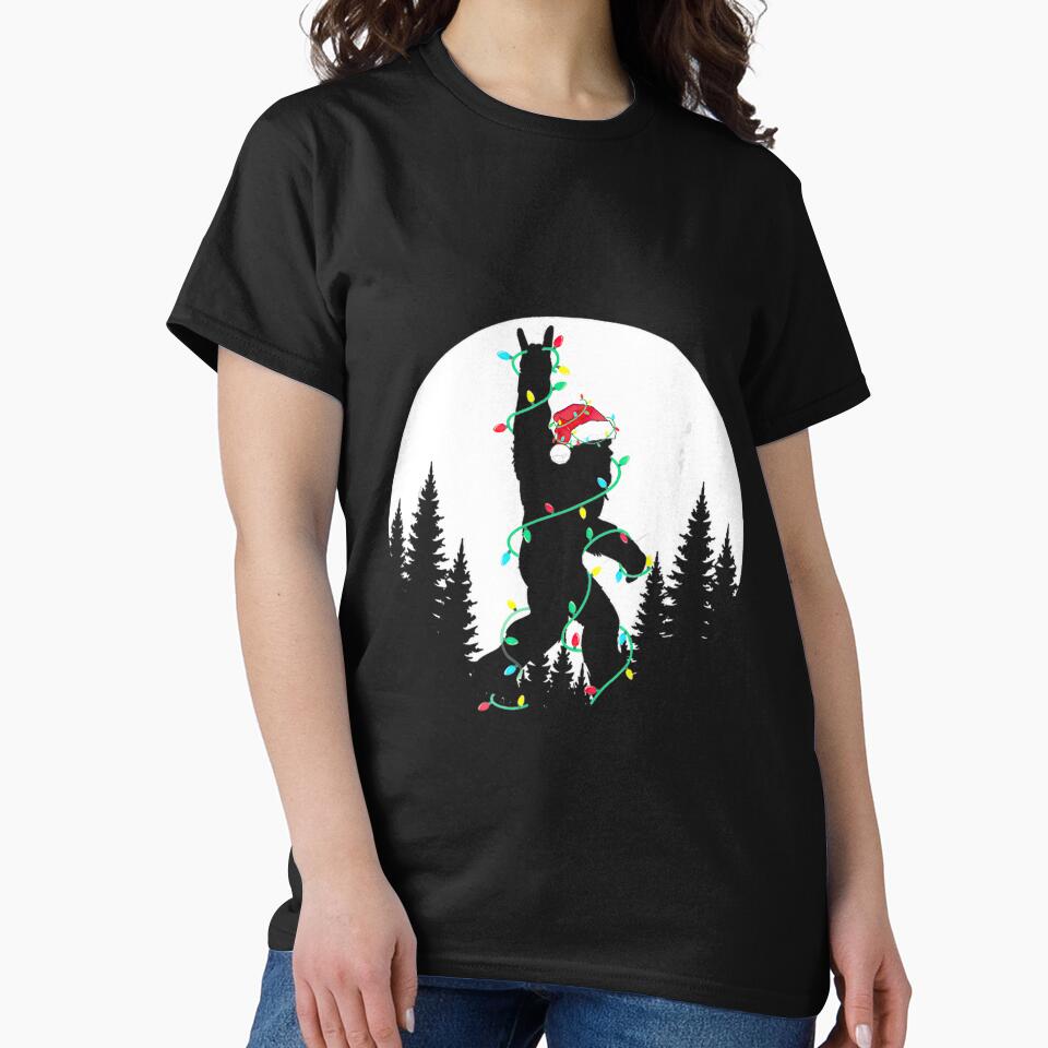 Bigfoot Christmas Lights Funny Bigfoot Xmas Design By Merch, Limited Edition, Perfect Gift For You by HALEYBEVERLY