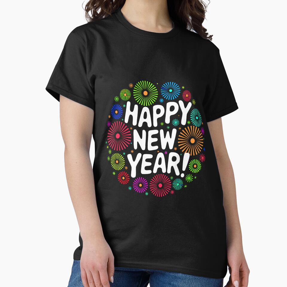 Happy New Year 2025 Festive Fireworks Celebration Holiday Colourful by w1ckerman