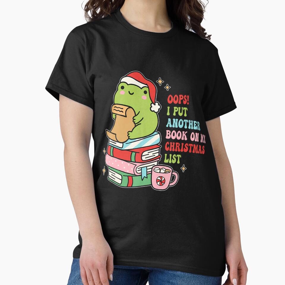 Oops I Put Another Book On My Christmas List Frog Santa by CeciliaMay1