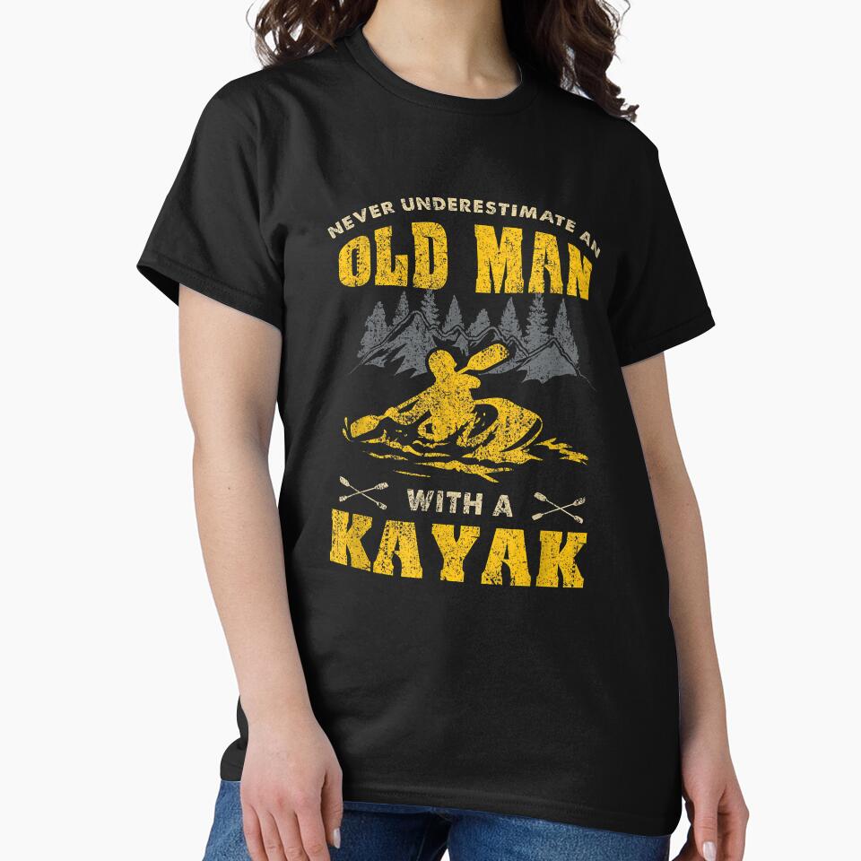Never Underestimate An Old Man With A Kayak Vintage by Cheesymatiion
