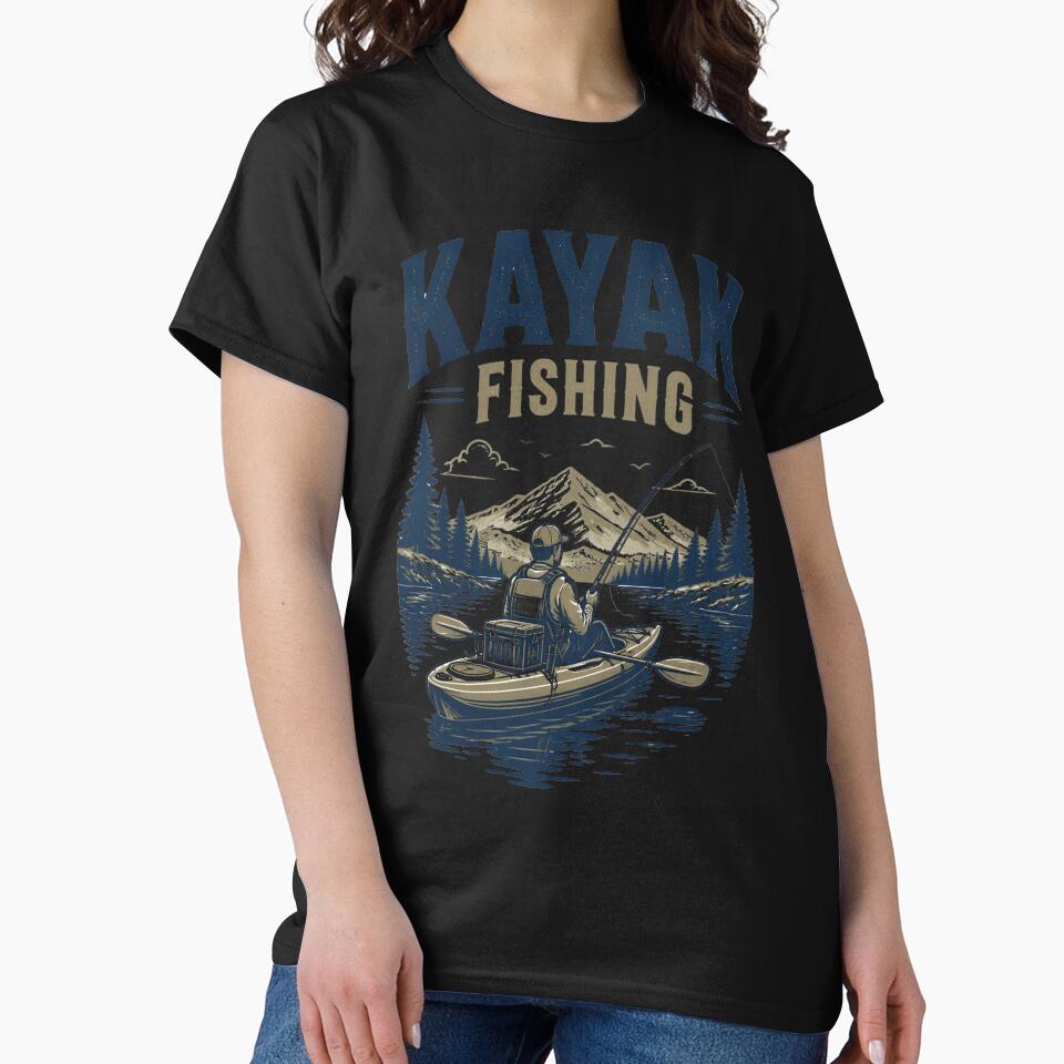 Kayak Fishing River Rugged Typography Design by CalmDownZone ⭐️⭐️⭐️⭐️⭐️