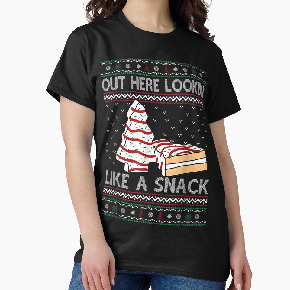 Out Here Lookin Like A Snack Funny Christmas Tree Cake Design by TiaraHans