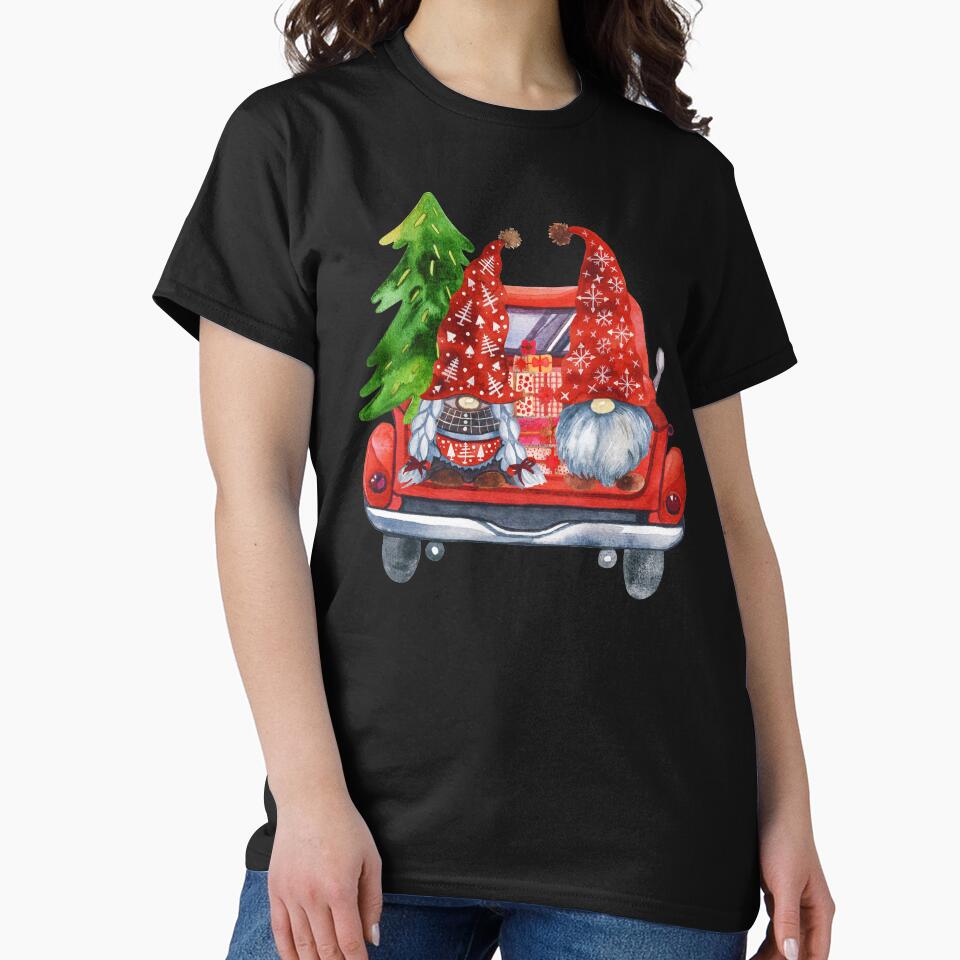 Gnomes Truck Christmas, Cute Design Tree Xmas Gnomes On their way home for Christmas by PrintOfi
