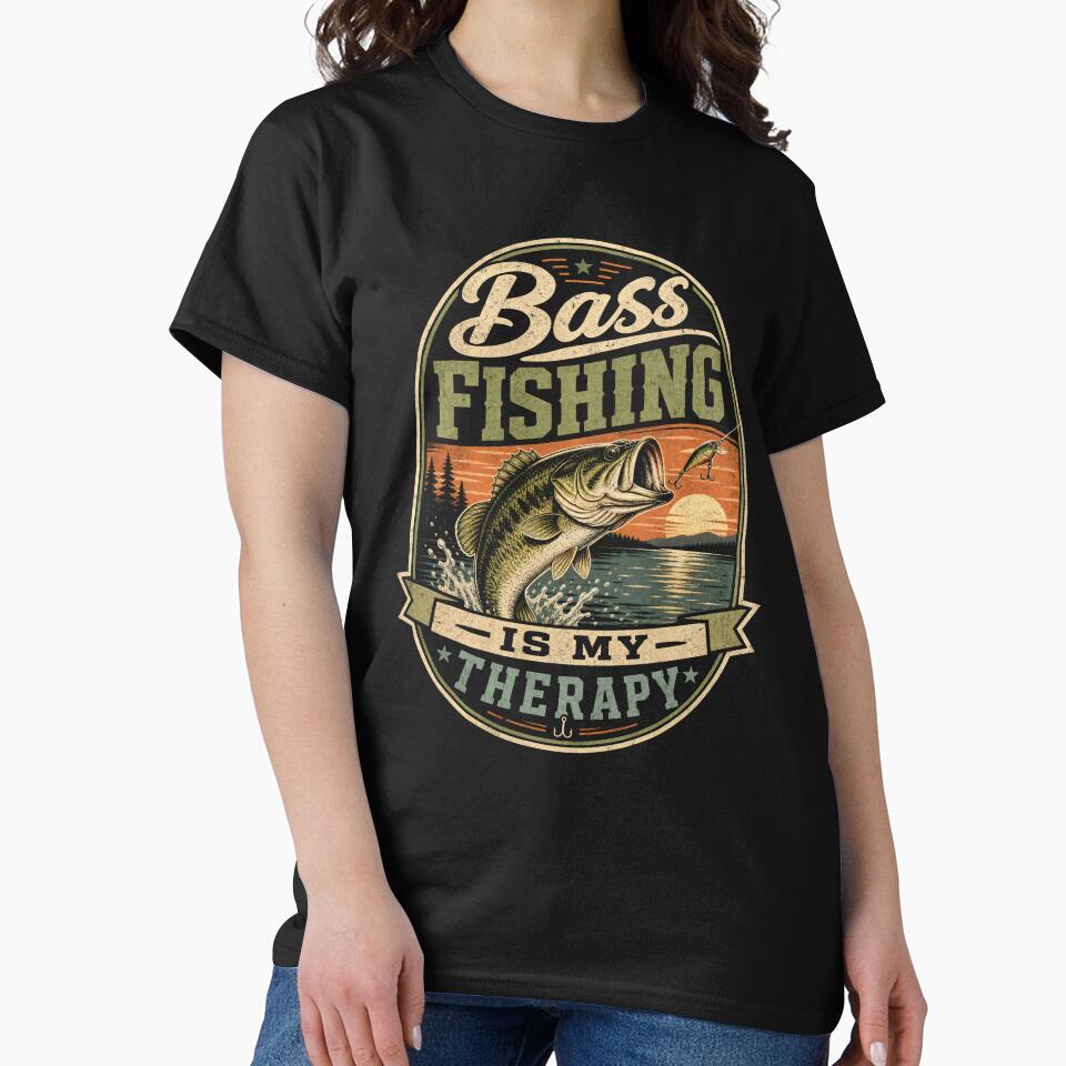 Bass Fishing, Funny Largemouth Angler by dfunky