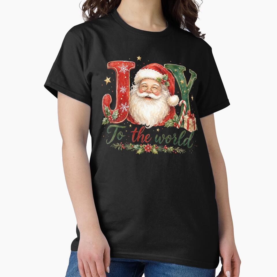 Joy To The World Vintage Santa Christmas by DYAFLK