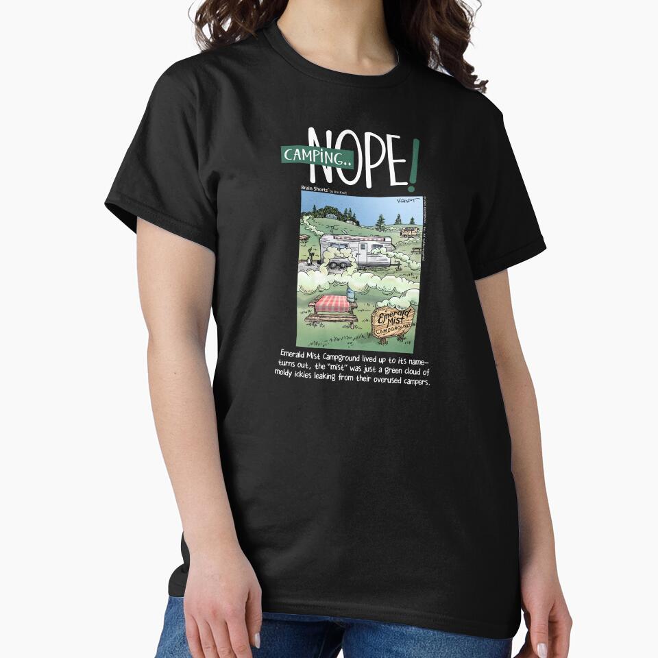 Camping—Nope Camper Camping by Brain Shorts
