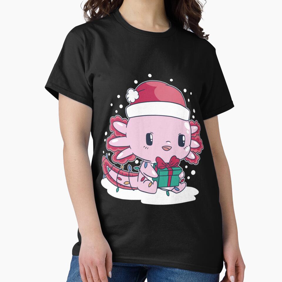Funny Christmas Cute Axolotl Cartoon by SamuelFranz