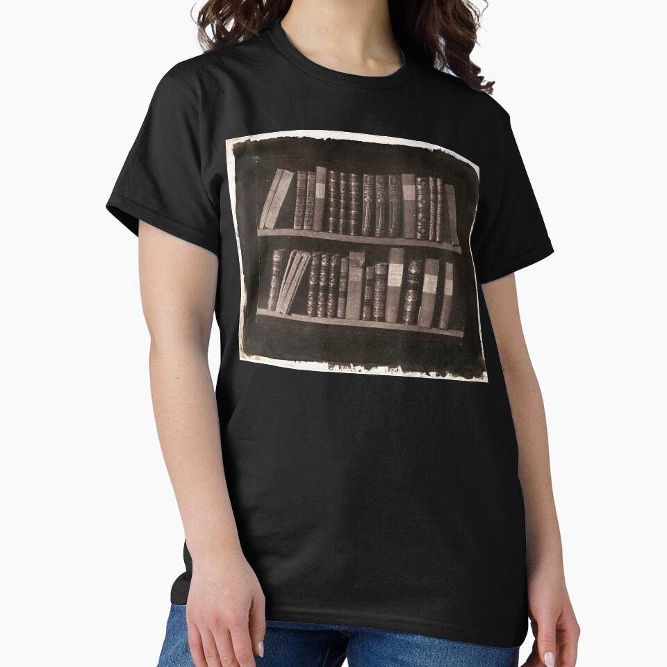 A Scene in a Library Talbot 1844 - Vintage library bookself by BestUncommonTee