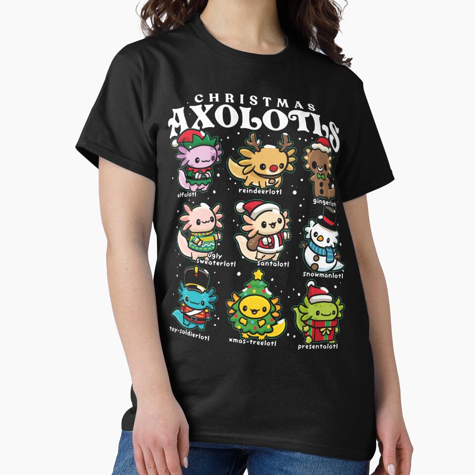 Axolotls Santa Hat Christmas Pajama by WeFineMost
