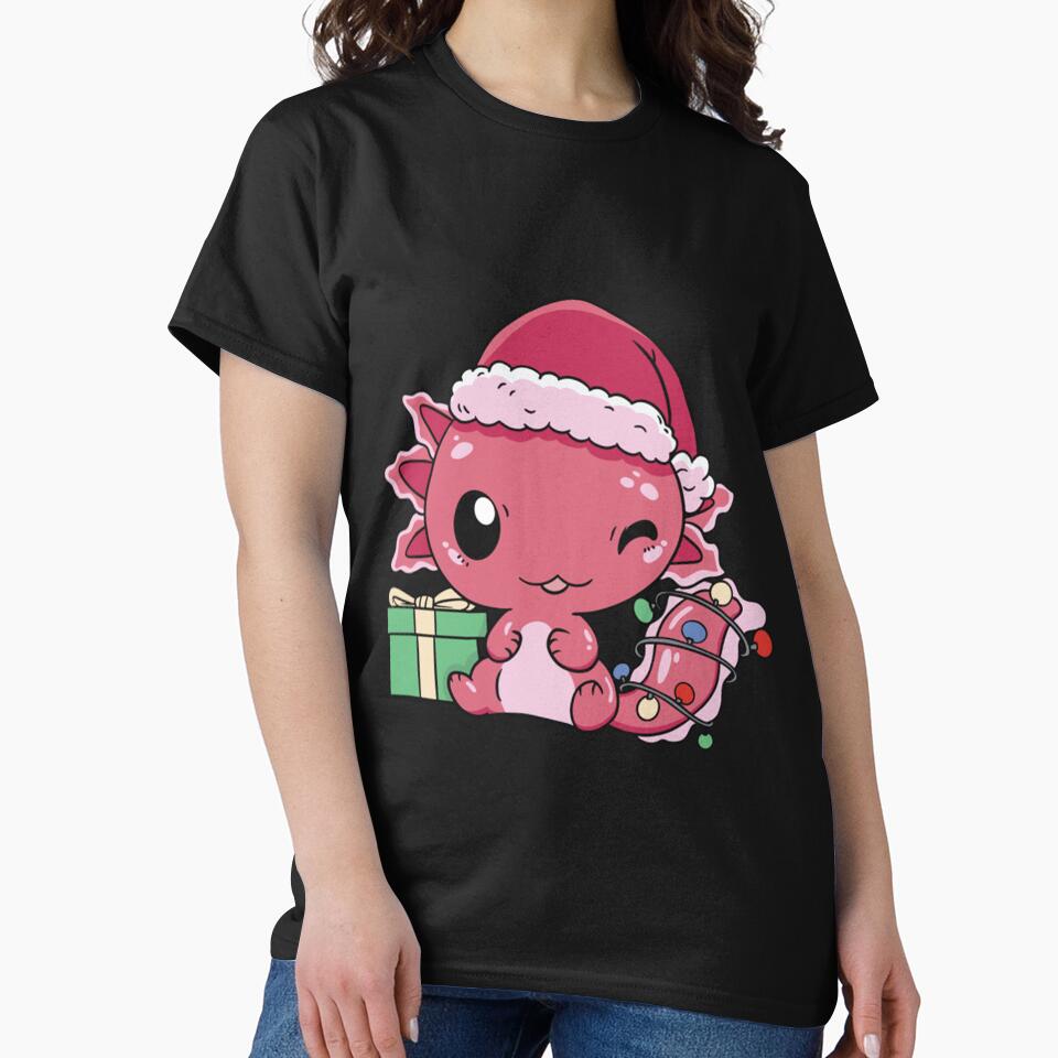 Funny Christmas Cute Axolotl Pink Cartoon 2022 by SamuelFranz