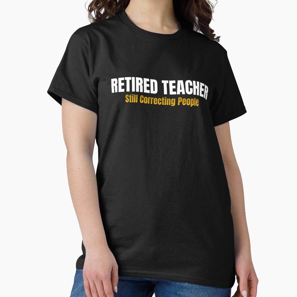 Retired Teacher Still Correcting People | Funny Teacher Retirement Gift | Teacher Gift by TheOmniaMarket