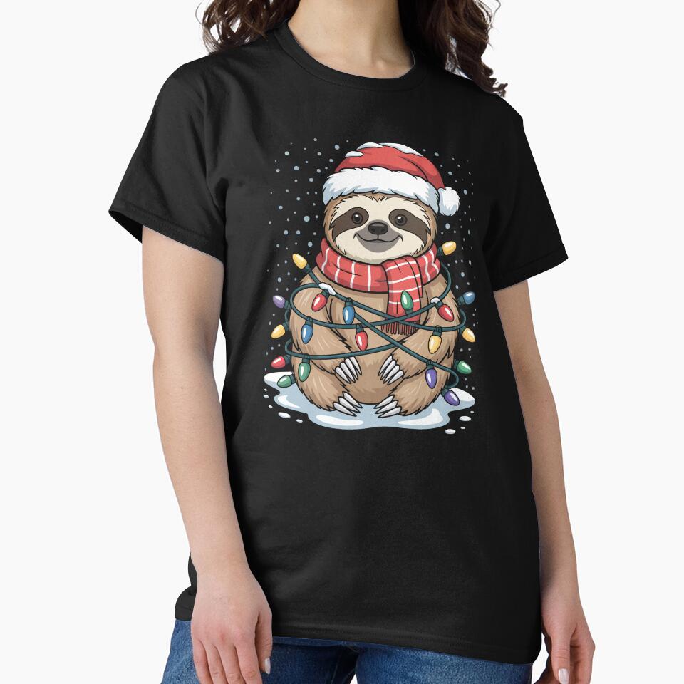 Sloth in Christmas lights by jkrphoto